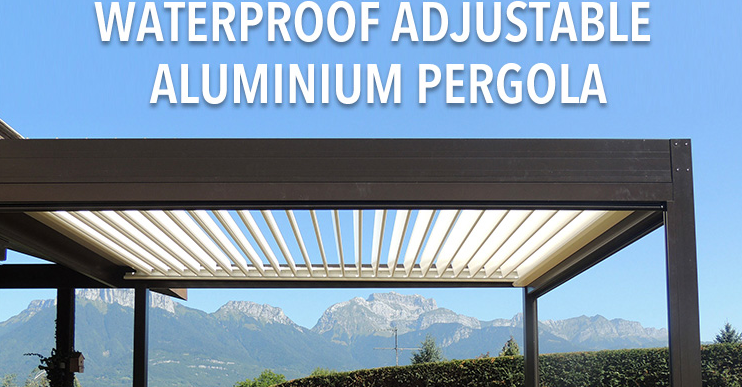 La persiana impermeable al aire libre astilla el Gazebo manual del edificio del jardín de la pérgola de aluminio