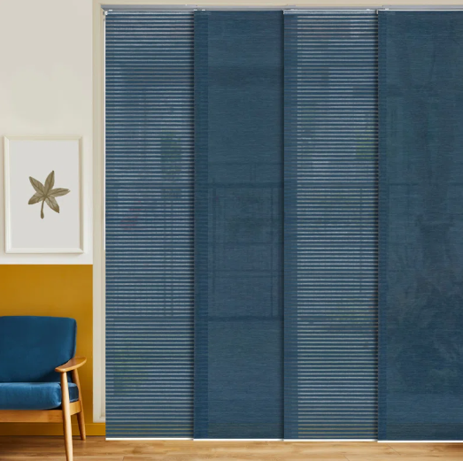 Peguas verticales transparentes con pantallas solares