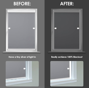 Blackout Window Shades con pistas laterales