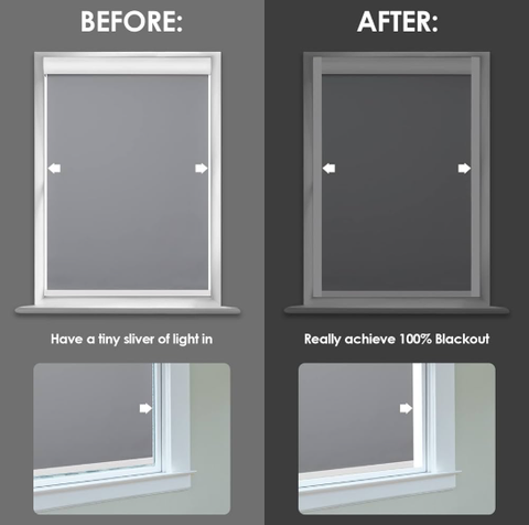 Blackout Window Shades con pistas laterales