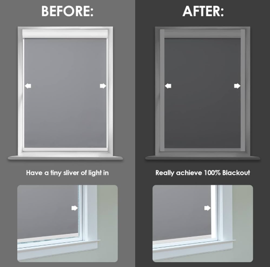 Blackout Window Shades con pistas laterales