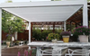 Toldo de metal Control remoto Gazebo Louvre Techo Patio Cubierta Aluminio Pérgola moderna para sombrilla