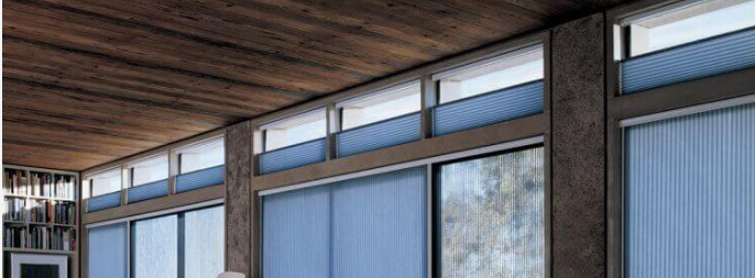 Persianas de panal para ventanas cortas