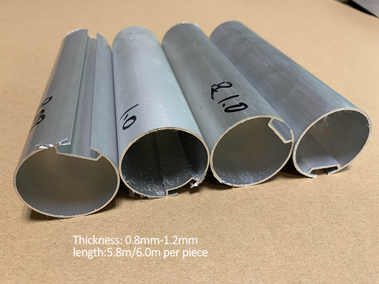Tubo de aluminio de 28 mm y 38 mm para persiana enrollable