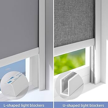 100% Blackout Bloqueador de luz PVC en forma de U