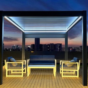 Pérgola de aluminio retráctil motorizada