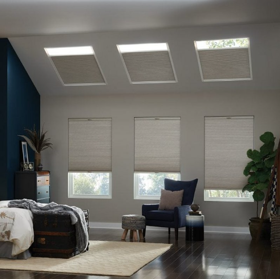 Blackout Skylight Shades con canales laterales