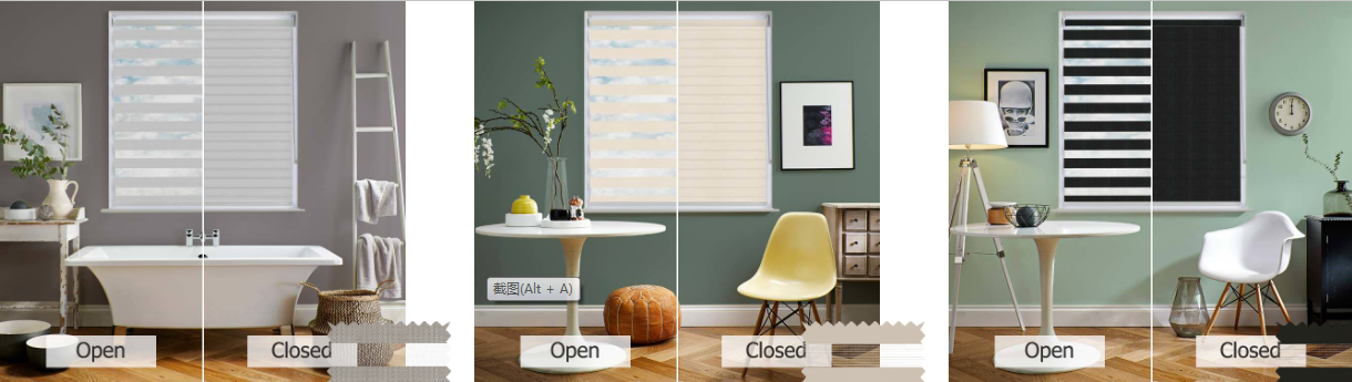 Diseñe los estilos de cortinas y persianas enrollables para ventanas que desee