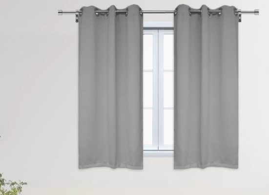 52 x 63 Blackout Cortina gris claro 2 paneles
